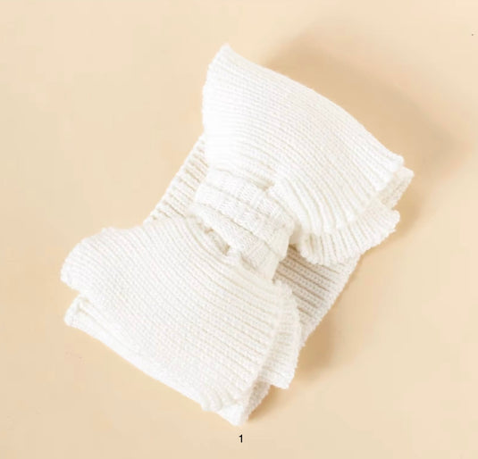 Bandeau tricoté en coton biologique avec noeud papillon Kali