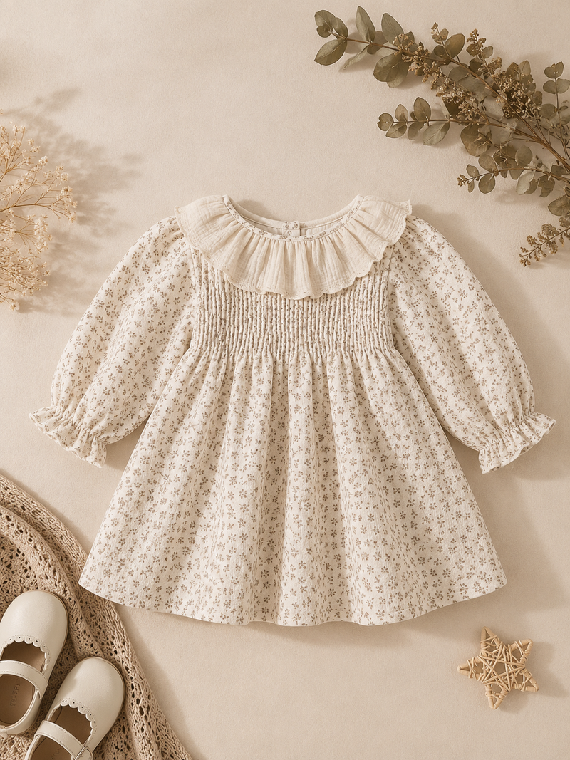 Load image into Gallery viewer, Robe florale d’automne en coton
