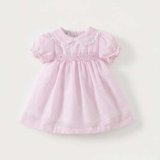 Robe fille manches courtes – Vichy