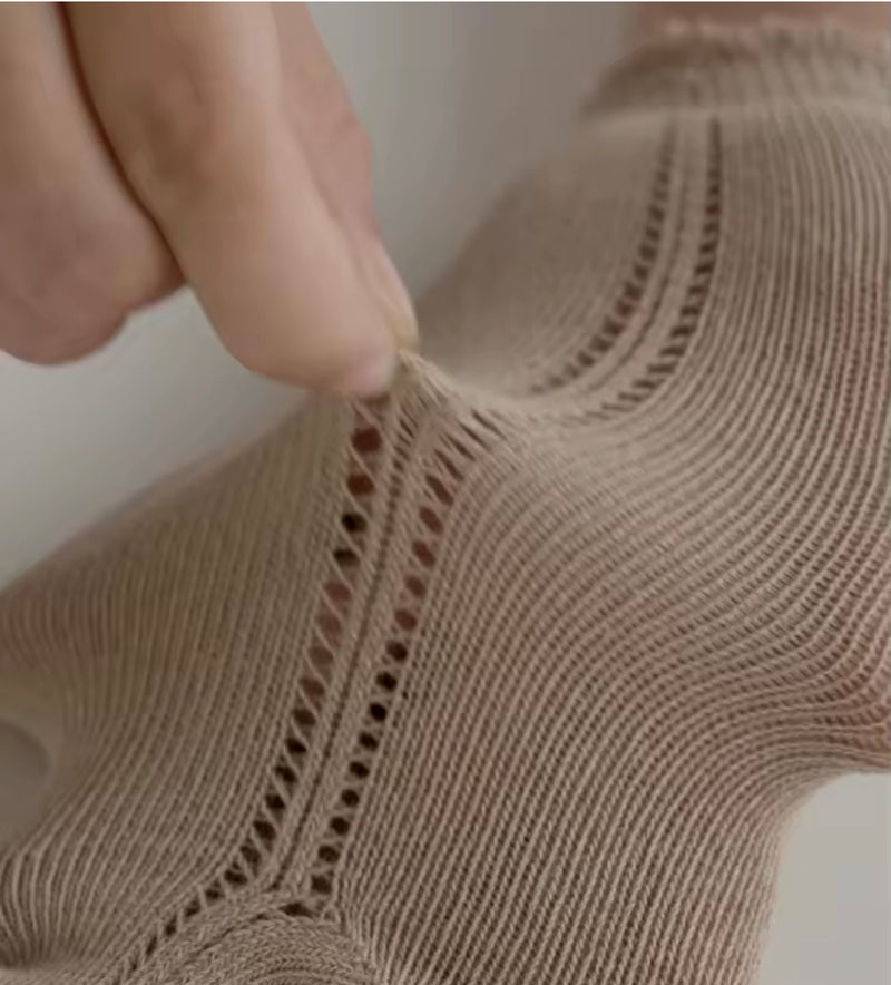 Load image into Gallery viewer, Chaussettes hautes bébé fille coton doux – automne – Kali - Boutique Kaki Lilas
