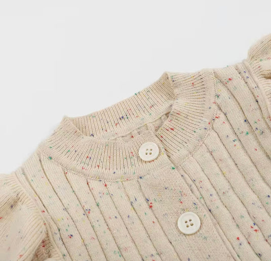 Barboteuse bébé en coton manches longues motif moucheté – Kali