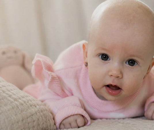 Barboteuse bébé fille en coton doux à manches longues