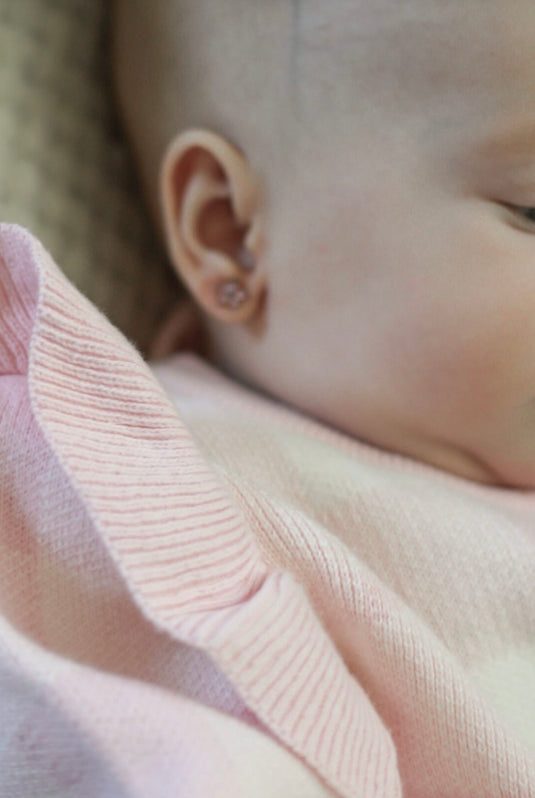 Barboteuse bébé fille en coton doux à manches longues