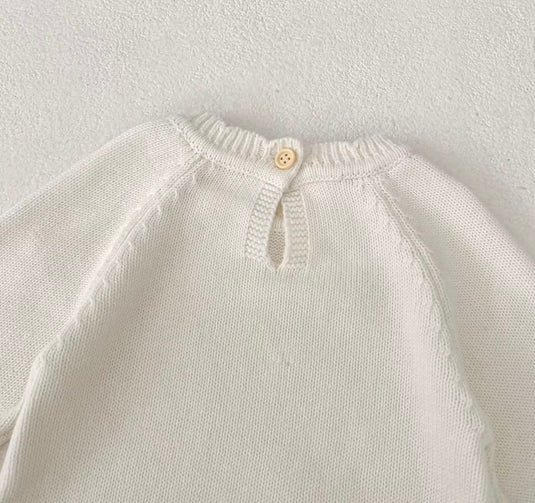 Combinaison bébé en tricot doux à motifs fleuris – Kali