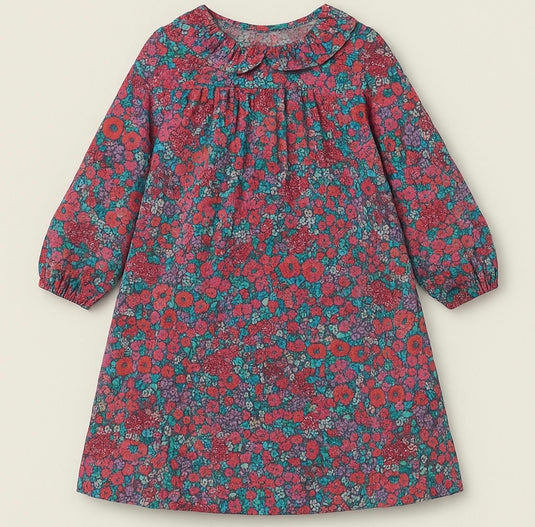 Robe en coton fleurs fuchsia – Kali