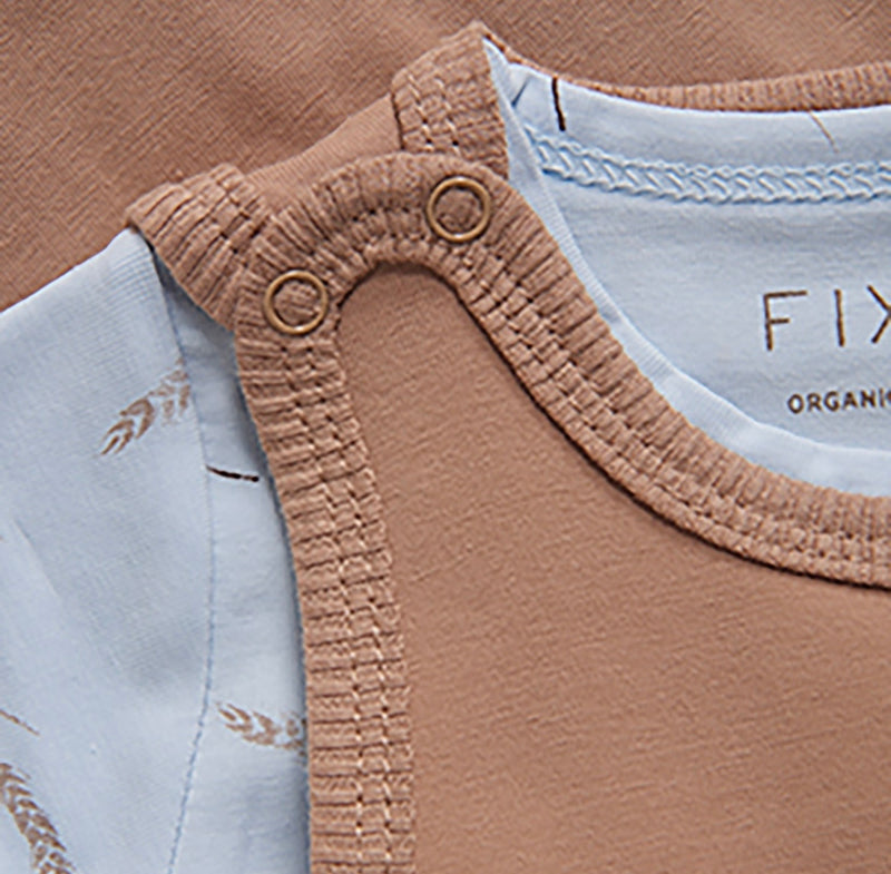 Load image into Gallery viewer, Fixoni blue and brown baby boy outfit
