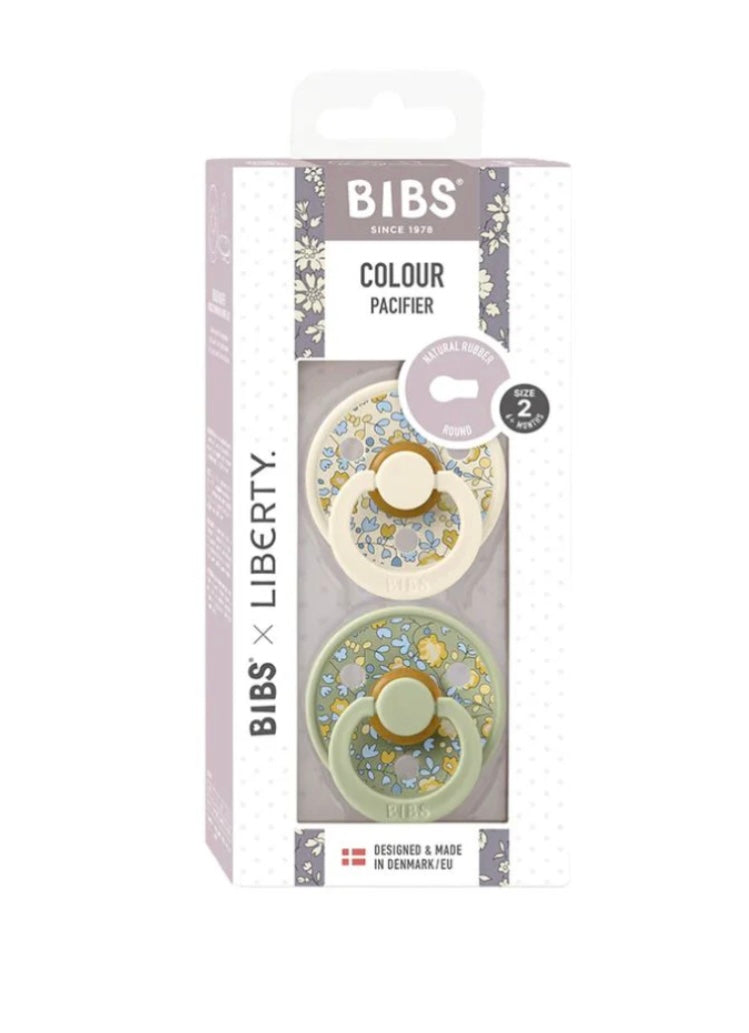 Load image into Gallery viewer, Pack containing two Bibs latex pacifiers in Eloise Sagemix color
