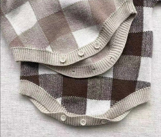 Combinaison bébé garçon carreaux manches longues – Kali