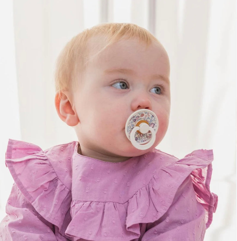 Load image into Gallery viewer, Pack containing two Bibs latex pacifiers in Eloise Blushmix color
