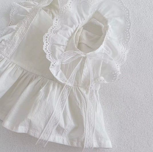 Ensemble fille avec dentelle Marie-Rose