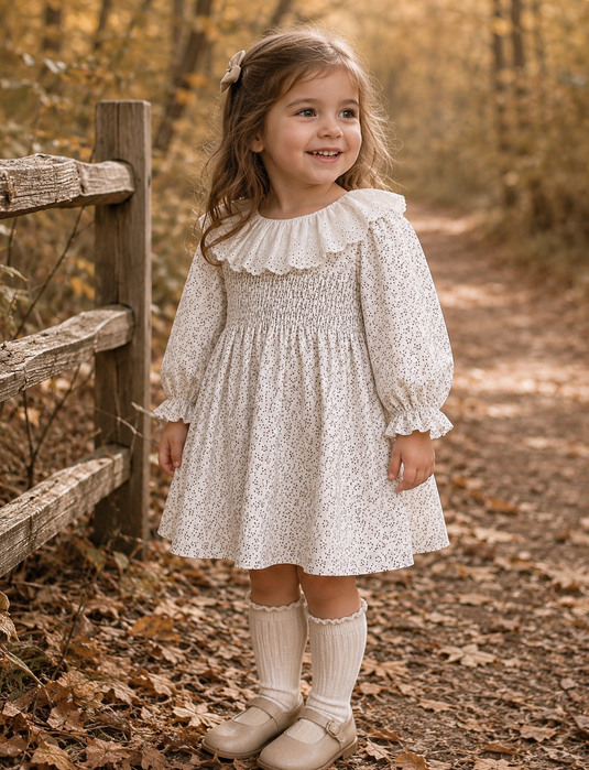 Robe florale d’automne en coton – Automne-Hiver