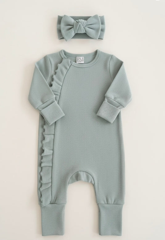 Combinaison bébé fille coton doux + bandeau – Kali