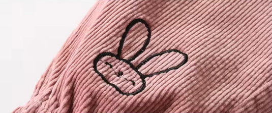 Pantalons pour filles en velours côtelé motif lapin – Kali