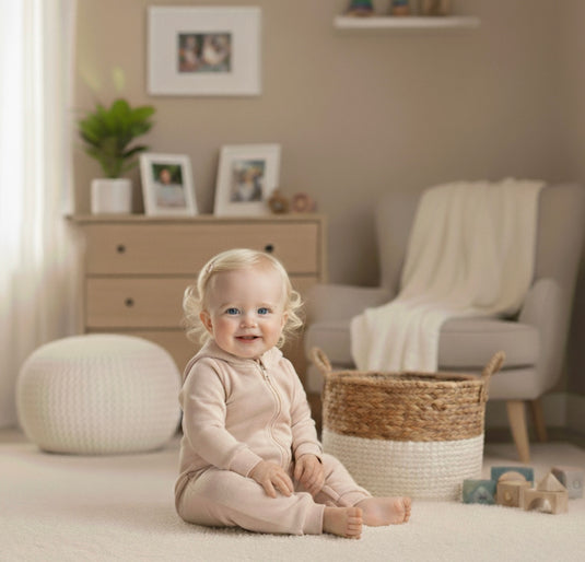 Combinaison en coton bébé manches longues zippée – Kali