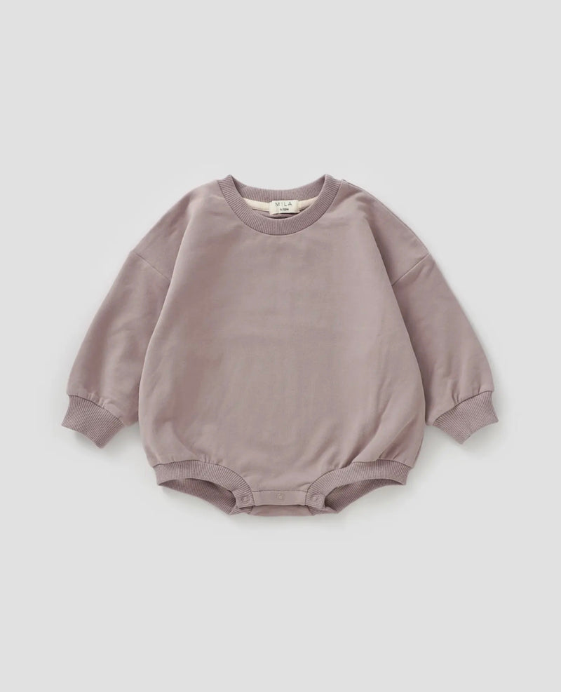 Chargez l&#39;image dans la visionneuse de la galerie, Barboteuse bubble romper Pale mulberry coton bio

