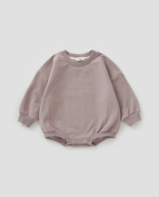 Barboteuse bubble romper Pale mulberry coton bio
