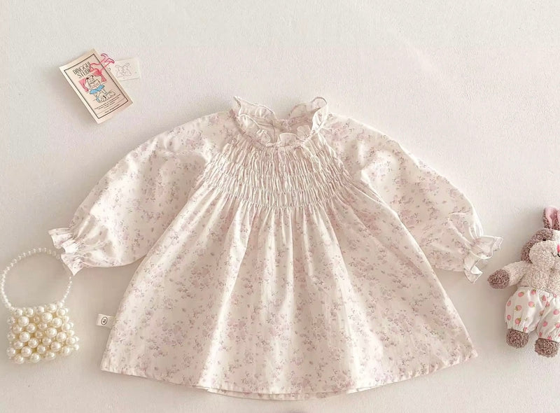 Chargez l&#39;image dans la visionneuse de la galerie, Robe 100% coton fille manches longues – Kali
