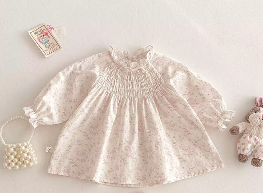 Robe 100% coton fille manches longues – Kali