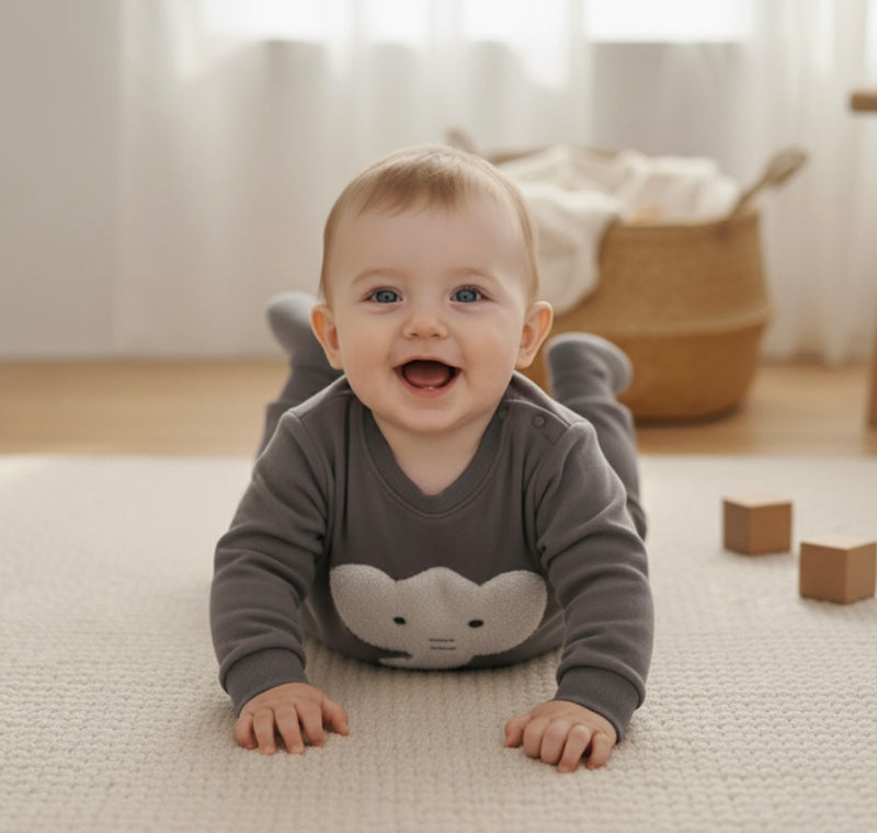 Chargez l'image dans la visionneuse de la galerie, Combinaison douce bébé garçon motif éléphant – Kali
