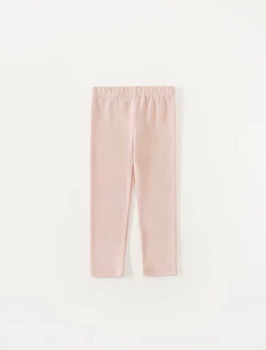 Leggings en coton doux pour filles – Kaki Lilas