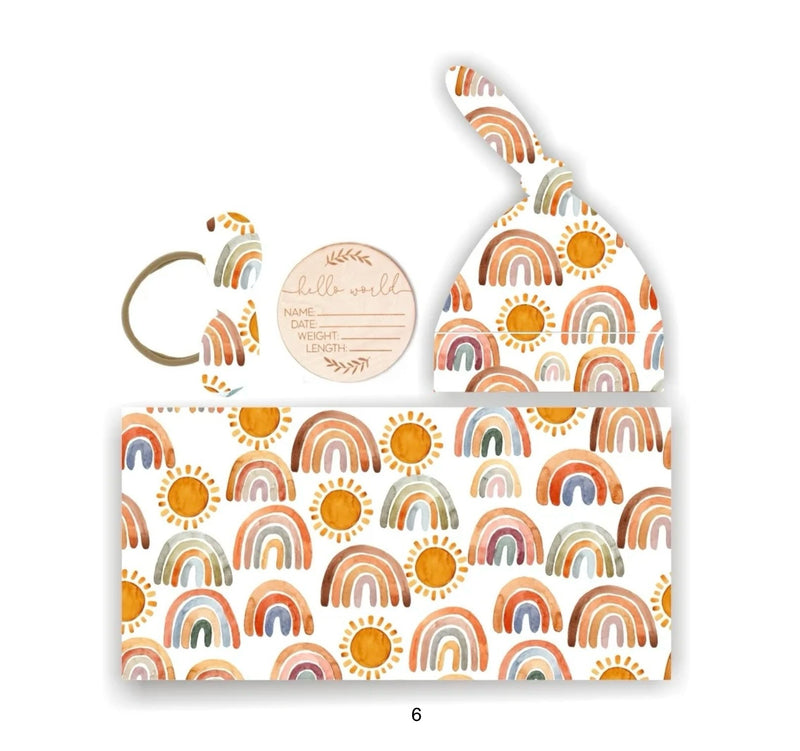 Load image into Gallery viewer, Kali Soft Cotton Newborn Cocoon – Blanket, Hat and Headband
