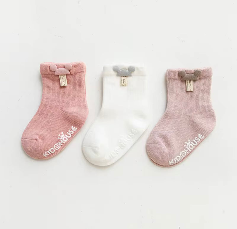 Load image into Gallery viewer, Ensemble de 3 paires de chaussettes Kali - Boutique Kaki Lilas
