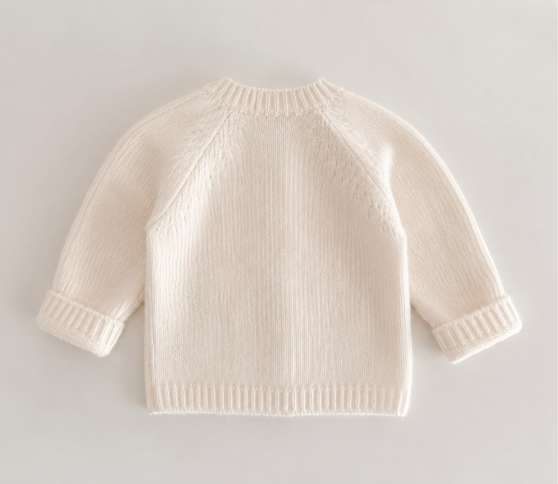 Load image into Gallery viewer, Timeless ivory knit cardigan for babies and girls – Fall-Winter
