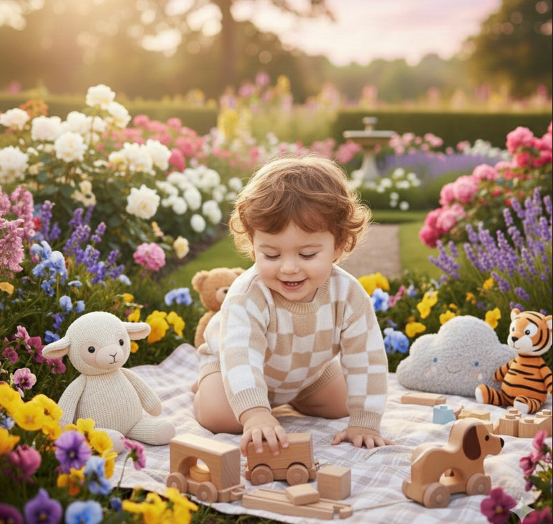 Chargez l'image dans la visionneuse de la galerie, Ensemble garçon tricot à carreaux Kali | Pré-commande
