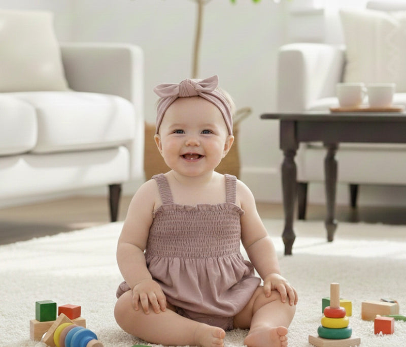 Load image into Gallery viewer, Honeycomb romper + headband – Kali
