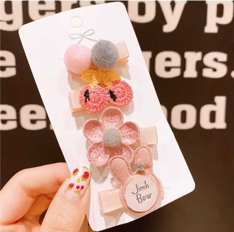 Chargez l&#39;image dans la visionneuse de la galerie, Paquet de 3 ou 4 jolis clips à cheveux bébé fille – Kali May
