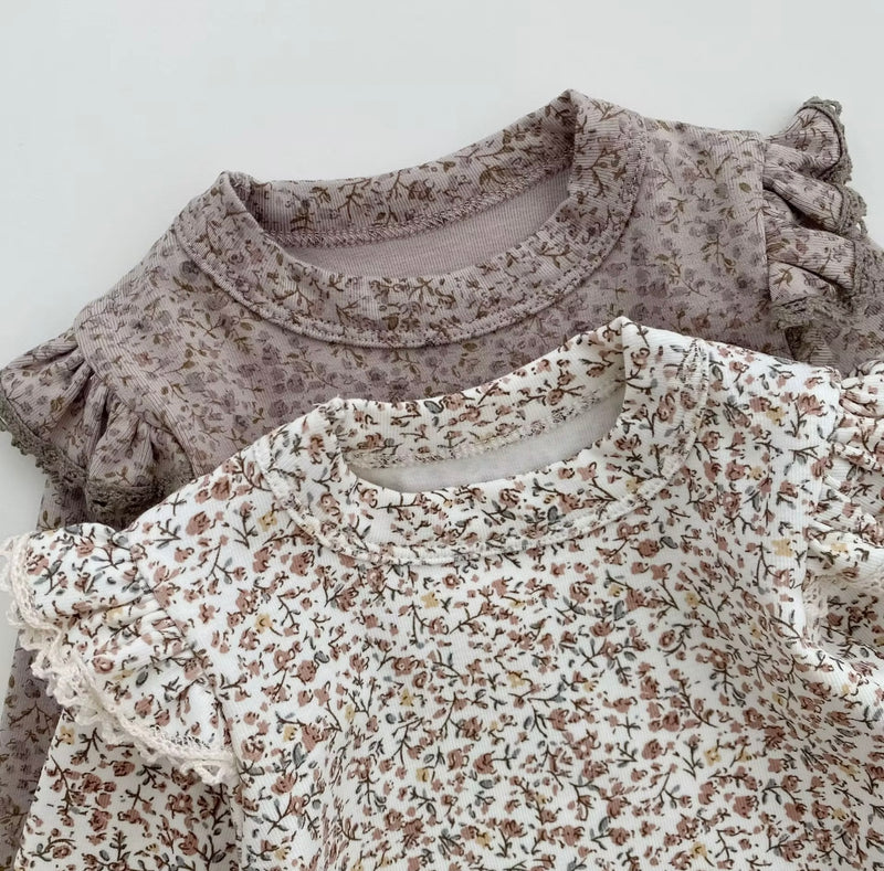 Chargez l&#39;image dans la visionneuse de la galerie, Ensemble bébé 3 pièces fleuri automne-hiver – Kali - Boutique Kaki Lilas
