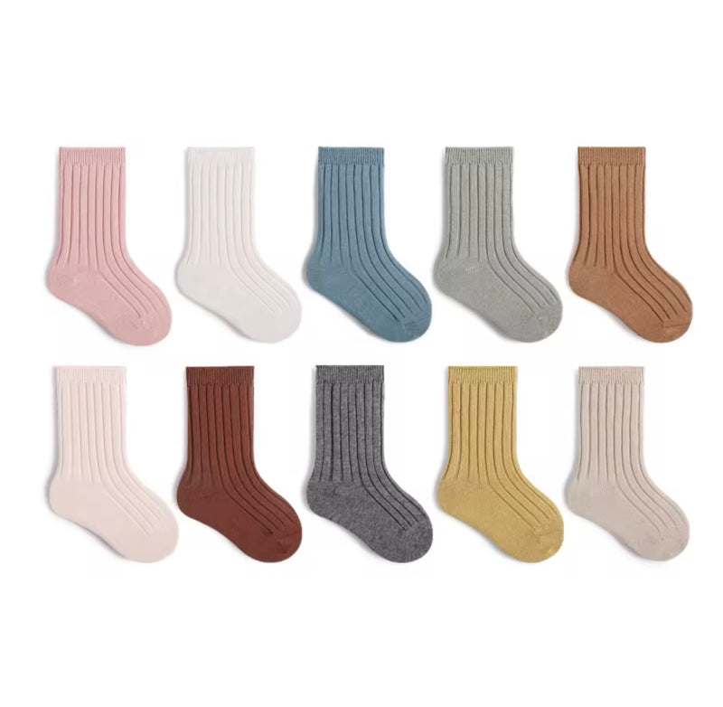 Chargez l&#39;image dans la visionneuse de la galerie, 🧦 Chaussettes en coton peigné pour bébé et enfants – Douces, confortables et stylées - Boutique Kaki Lilas
