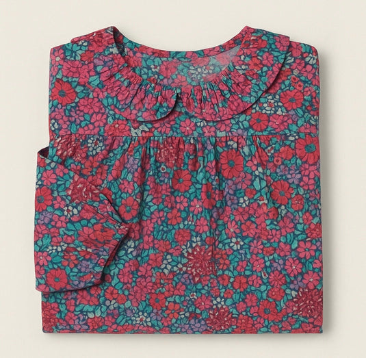 Robe en coton fleurs fuchsia – Kali