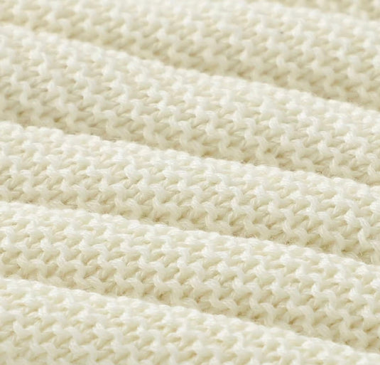 Couverture tricotée bébé en coton 100 % – Modèle Kali