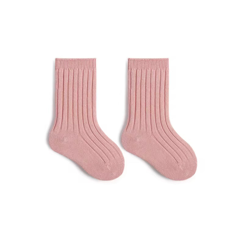 Chargez l&#39;image dans la visionneuse de la galerie, Chaussettes courtes enfant en coton doux – Kaki Lilas

