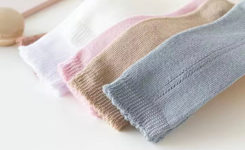 Load image into Gallery viewer, Chaussettes hautes bébé fille coton doux – automne – Kali - Boutique Kaki Lilas

