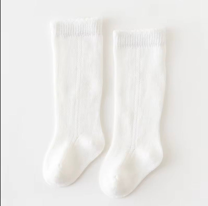 Chargez l'image dans la visionneuse de la galerie, Chaussettes hautes bébé fille coton doux – automne – Kali
