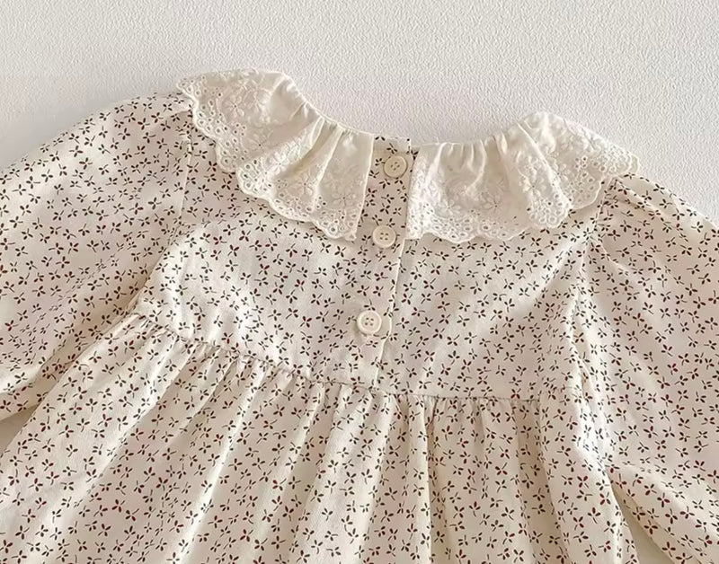 Load image into Gallery viewer, Autumn Floral Cotton Dress – Autumn-Winter
