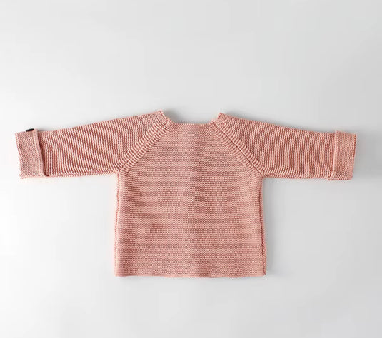 Baby cardigan in cotton knit – Blush Collection