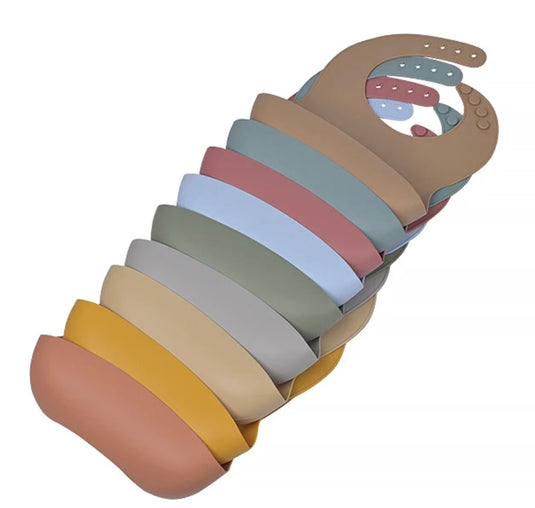 Bavoir bébé en silicone souple et imperméable – Kali - Boutique Kaki Lilas