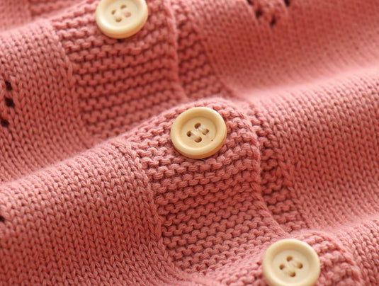 Cardigan bébé et fille ivoire & rose Vichy | Pré-commande