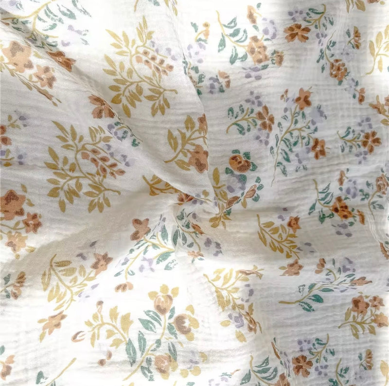 Chargez l&#39;image dans la visionneuse de la galerie, Mousseline bébé 100 % coton à motifs – Kali
