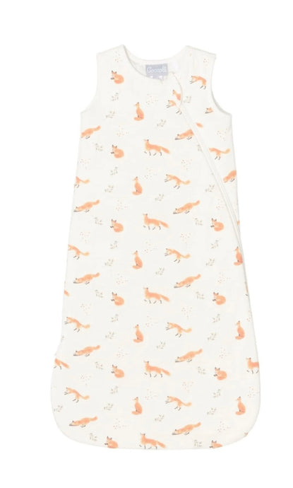 Sac de nuit en coton modal crème imprimé à motifs de renard 1.5 TOG Coccoli 9 Mois