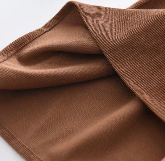 Corduroy Ruffle Dress for Girls - Autumn-Winter