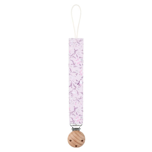 Attache-sucette bébé en coton Kali – Motifs colorés et bois naturel - Boutique Kaki Lilas