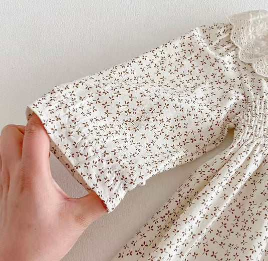 Autumn Floral Cotton Dress – Autumn-Winter