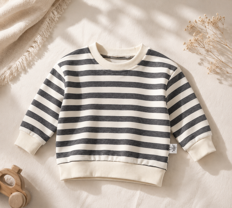 Load image into Gallery viewer, Soft cotton striped baby boy outfit – Autumn-Winter
