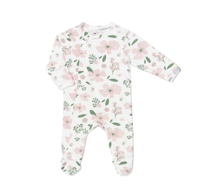 Footie à zipper floral crème Coccoli