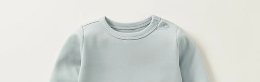 Barboteuse Bébé garçon Manches Longues Bleu Poudré – 100% Coton | Modèle Kali