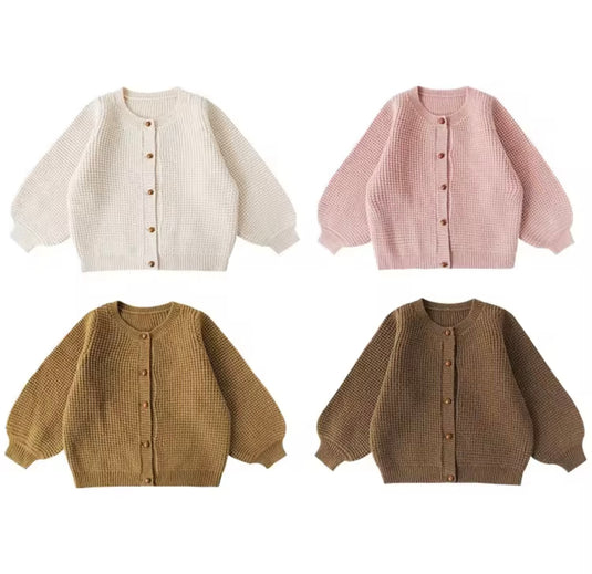 Cardigan vintage en tricot doux pour enfant